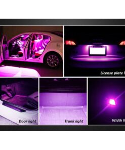 10 Lampada Led T10 W5W Canbus 12V 5 SMD 5050 Pink Rosa + Leva Rimozione Antigraffio - ASDSHOP