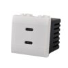 Serie Civile A2ZWORLD MBL Bianco Compatibile Con Bticino Living Light (Presa USB C PD + USB A QC 2 Moduli) - ASDSHOP