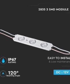 Modulo Mattone LED 3 SMD 2835 Bianco Freddo 12V IP67 Con Lente Ingrandimento 160 Gradi SKU-5125