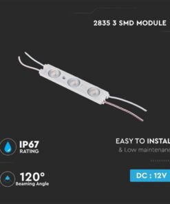 Modulo Mattone LED 3 SMD 2835 Colore Verde 12V IP67 Con Lente Ingrandimento 160 Gradi SKU-5128