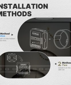 Relè Multifunzione 2 Canali Da Incasso, Silenzioso Con Memoria, 8 Modalità In 1 (Passo-Passo Bistabile, Commutatore, Alternanza A/B 1NO+1NC, Monostabile, 3/4 Sequenze, Temporizzato 3 Minuti), 2X10A (Imax 16A) 220V AC IP20, 40X40X18mm