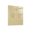 Interruttore Wifi Da Parete 86X86 Pannello Touch 2 Tasti Colore Oro WiFi + RF 433 Compatibile con Amazon Alexa e Google Home