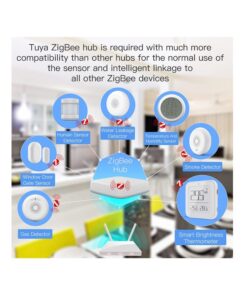 ZigBee Sensore Di Temperatura Umidita e Luce 3 In 1 APP Tuya Piccolo Quadrato - ASDSHOP