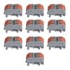 10 Connettori Veloce da Guida DIN Morsettiera Leva Cavo Connettore Bilaterale 3P - ASDSHOP