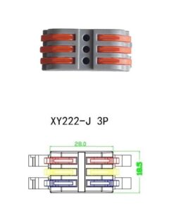10 Connettori Veloce da Guida DIN Morsettiera Leva Cavo Connettore Bilaterale 3P - ASDSHOP