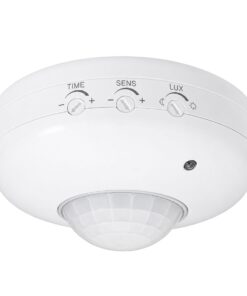 Sensore di Movimento PIR 360° da Soffitto, IP20, Regolazione TIME SENS LUX