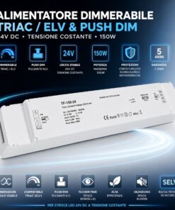 Alternative view of Alimentatore Dimmerabile 24V 150W Triac ELV Pulsante Varialuce Su 220V Per Striscia Led 24V TF-150-24