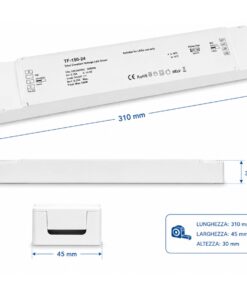 Alimentatore Dimmerabile 24V 150W Triac ELV Pulsante Varialuce Su 220V Per Striscia Led 24V TF-150-24 - ASDSHOP