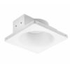 Portafaretto In Gesso Da Incasso, Quadrato 120X120X45mm, Bianco Verniciabile Portalampada GU10 e Connettore Fast Incluso - ASDSHOP