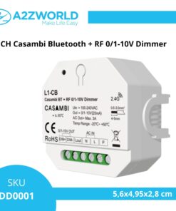 Alternative view of Dimmer 0-10V Casambi Bluetooth RF, 1 Canale, con Relè AC Integrato
