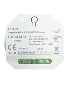 Dimmer 0-10V Casambi Bluetooth RF, 1 Canale, con Relè AC Integrato - ASDSHOP