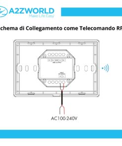 Pannello Touch DMX512 T11 da Parete, 4 Zone Mono Colore, RF 2.4GHz - ASDSHOP