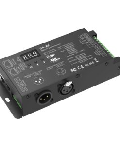 Decoder DMX512 CV D4-XE 4 Canali, 12-48V DC, 4x8A, RDM, PWM Regolabile