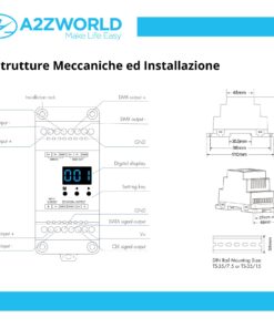 Decoder DMX512-SPI con RF 2.4GHz, 5-24V DC, per Strip LED Digitali RGB/RGBW - ASDSHOP