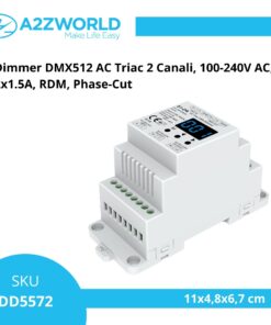 Alternative view of Dimmer DMX512 AC Triac 2 Canali, 100-240V AC, 2x1.5A, RDM, Phase-Cut