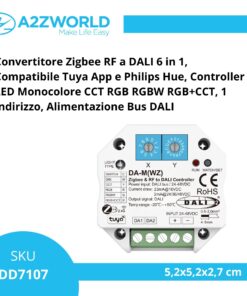 Alternative view of Convertitore Zigbee RF a DALI, Compatibile con Tuya APP e Philips Hue, Controller 6 in 1 per Monocolore CCT RGB RGBW RGB+CCT, 1 Indirizzo, Alimentazione Da Bus 15mA@16VDC o 2mA@24VDC