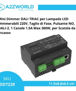 Alternative view of Dimmer DALI DMX Professionale, 4 Canali Guida DIN, OLED Display, 4X12A@12V/24V, 4X10A@36V/48V, DALI-2, DMX512, PWM, 4 Indirizzi, DT6 DT8 per Strisce LED Monocolore CCT RGB RGBW