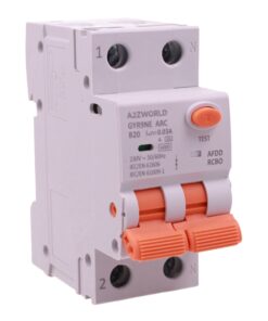 A2ZWORLD AFDD RCBO Interruttore Antincendio, Magnetotermico Differenziale con Rilevamento di Arco Elettrico, Tipo A Curva B, 1P+N 2M 6000A 30mA, AC 220V Doppia Leva GYR9NE-ARC (B20A)