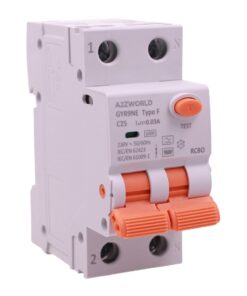 RCBO Interruttore Magnetotermico Differenziale Tipo F Curva C 1P+N 2M 6000A 30mA AC 230V IP20 Corrente Disponibili 6A 10A 16A 20A 25A 32A 40A 50A 63A (C25A)