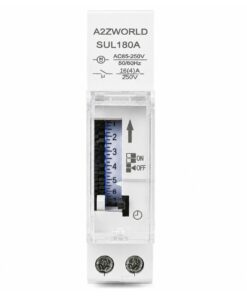 Orologio Interruttore Orario Giornaliero Meccanico su Guida DIN, Timer Switch 24 Ore, Riserva di Carica 100 Ore, 16A, 85-250V AC, 96 Pin, Programmazione Minima 15 Minuti - ASDSHOP