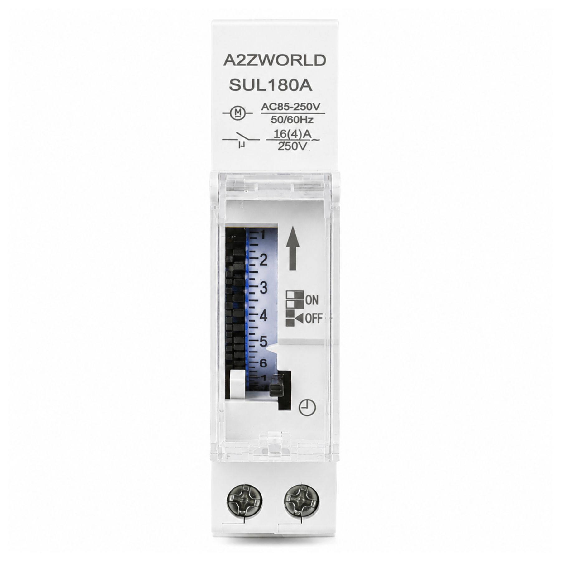 Orologio Interruttore Orario Giornaliero Meccanico su Guida DIN, Timer Switch 24 Ore, Riserva di Carica 100 Ore, 16A, 85-250V AC, 96 Pin, Programmazione Minima 15 Minuti - immagine 4