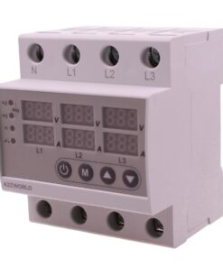Relè Monitoraggio e Protezione Tensione Corrente con Display, 4P Trifase 80A AC220V, Protezione Sovra/Sottotensione e Sovracorrente, Guida DIN, Ingresso da Sotto, GPS8-03 - ASDSHOP