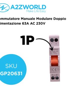 Alternative view of Commutatore di Rete Manuale I-0-II, 63A AC 220/380V, per Rete Principale e Alimentazione di Riserva, Disponibile 1P 2P 4P (1P)
