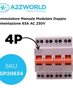 Alternative view of Commutatore di Rete Manuale I-0-II, 63A AC 220/380V, per Rete Principale e Alimentazione di Riserva, Disponibile 1P 2P 4P (4P)