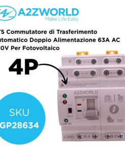 Alternative view of ATS Commutatore di Trasferimento Automatico Doppio Alimentazione 63A AC 230V Per Fotovoltaico, Disponibili 2P 4P (4P)