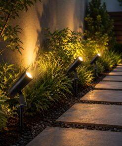 Faretto LED da Giardino con Picchetto 2W, Nero, 3000K, IP65 Orientabile, SKU 24006 - ASDSHOP