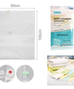 6 Pezzi Sacchetti Buste Sottovuoto Vestiti Trasparente 60X100cm - ASDSHOP