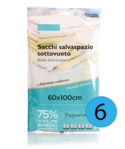 6 Pezzi Sacchetti Buste Sottovuoto Vestiti Trasparente 60X100cm - ASDSHOP