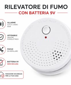 Alternative view of Rilevatore di Fumo Fotoelettrico TSS912A, Allarme 85 dB, Batteria 9V