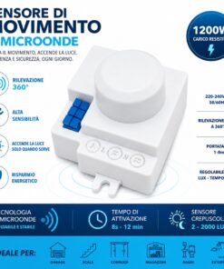 Alternative view of Sensore Movimento Microonde 360°, Incasso, 5,8 GHz, 220-240V