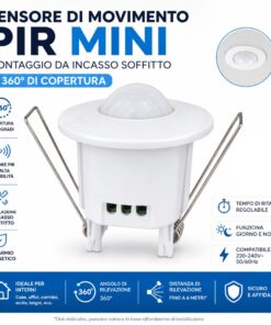 Alternative view of Sensore di Movimento PIR Mini 360°, da Incasso a Soffitto, Bianco