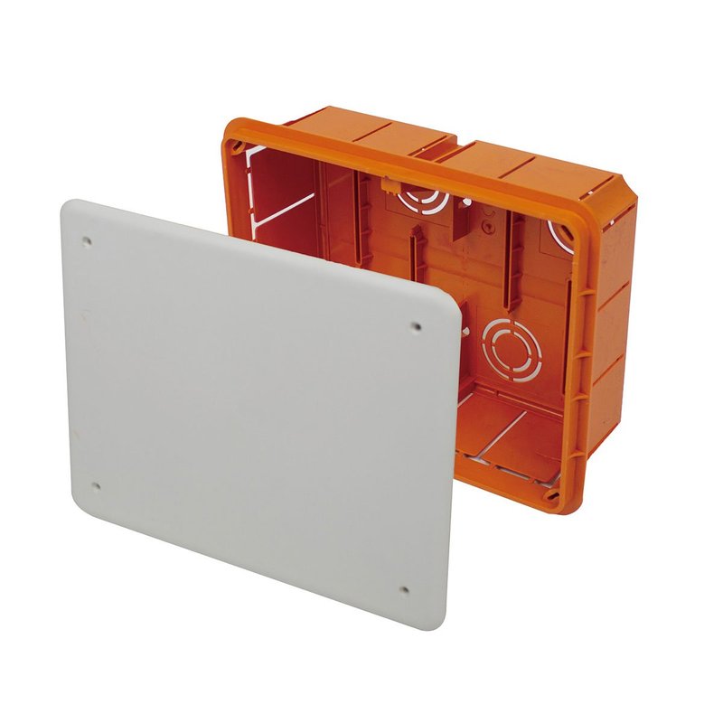 Cassetta Di Derivazione Da Incasso Muro IP40 Con Coperchio e Viti, PT01 PT02 PT04 PT05 PT06 PT07 PT08 (118X96X50mm PT02)