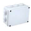 Scatola Di Derivazione Da Parete Stagna IP55 Con Uscite Passacavi, Coperchio A Pressione, Tonda e Quadrata (190X140X75mm) - ASDSHOP