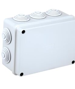 Scatola Di Derivazione Da Parete Stagna IP55 Con Uscite Passacavi, Coperchio A Pressione, Tonda e Quadrata (240X190X90mm)