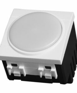Serie Civile ETTROIT Bianco Compatibile Con Bticino Living Light (Lampada Led Segnapasso 2M 220V 4000K)