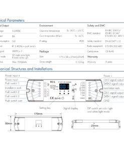 Controller SPI RF 2.4GHz per Strisce LED Digitali, 3 Push Pulsanti, 5-24V DC - ASDSHOP