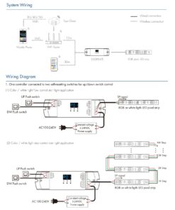 Controller Dimmer SPI Con Push Pulsante, Tuya WIFI, RF 2.4G, 5-24V 10A, 960 Pixel, Per Striscia Led Running - ASDSHOP