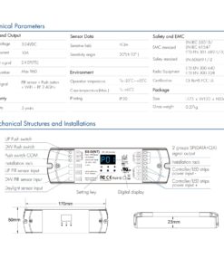 Controller Dimmer SPI Con Push Pulsante, Tuya WIFI, RF 2.4G, Sensore PIR, 5-24V 10A, 960 Pixel, Per Striscia Led Running - ASDSHOP