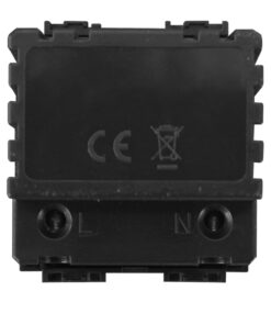 Serie Civile ETTROIT Nero Compatibile Con Bticino Living International (Lampada Led Segnapasso 2M 220V 6000K) - ASDSHOP