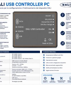 Alternative view of DALI USB Controller PC, Interfaccia USB-C per Configurazione e Indirizzamento DALI