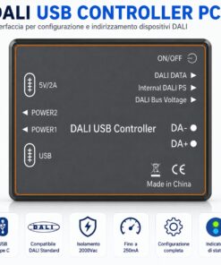 DALI USB Controller PC, Interfaccia USB-C per Configurazione e Indirizzamento DALI - ASDSHOP