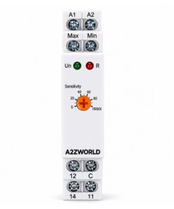 Relè Controllo Livello Liquidi, AC/DC 24-240V 10A, Gestione Semplice del Livello tra Minimo e Massimo, Regolatore Livello Acqua, Per Pompe e Serbatoi, 1 Modulo Guida Din - ASDSHOP