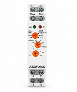 Relè Controllo Livello Liquidi Avanzato, AC/DC 24-240V 10A, Controllo 1 o 2 Livelli, Pump Up/Down, Ritardo 0,1-10S, Regolatore Livello Acqua, Per Pompe e Serbatoi, 1 Modulo Guida Din - ASDSHOP