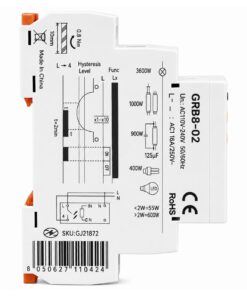 Relè Interruttore Crepuscolare Modulare, 220V 16A, Sensore Luce Esterno Incluso, Regolabile 1-10000 Lux, 1 Modulo Barra DIN - ASDSHOP
