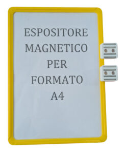 Alternative view of 10 Pezzi di Espositore Magnetico Per Etichette A4, Cornice Arancione, Cartellini Per Magazzino e Supermercati Scaffalature, Doppia Base Magnetica, Orizontale e Verticale, Riutilizzabile