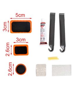 Kit Riparazione per Pneumatici Bicicletta Riparazione Camera d'Aria Bici Moto Veicoli con Pneumatici in Gomma Kit da 12 Pezzi - ASDSHOP